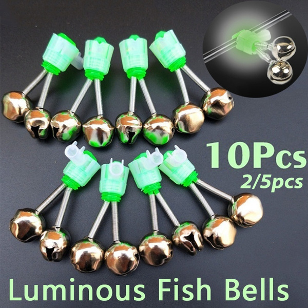 2/5/10 Pcs Luminous Fish Bells Fishing Alarm for Sea Fishing Wish
