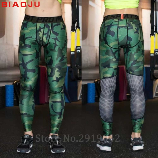Camouflage Men Compression Tights Leggings Gym Clothing Pants