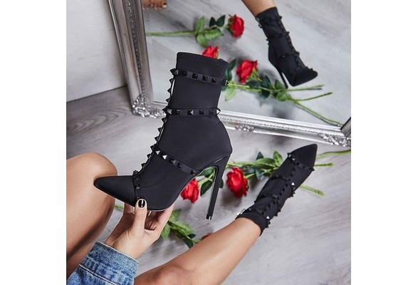 fashion rivet low square heel chivalry boots