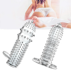 Sex Delay Condoms Penis Extender Crystal Condom Men Adult Sex Product Toys Reusable Condom Full Cover Penis Sleeve