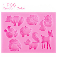 1pc Random Color Lovely Silicone Animal Cake Molds Decorating Pastry Baking Tools New