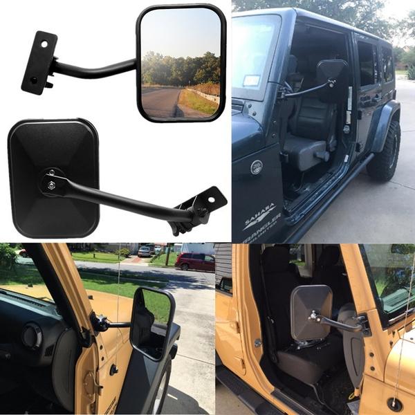 For 1997-2017 Jeep Mirrors Door Pair Side Mirrors Jeep Wrangler JK JKU CJ TJ YJ