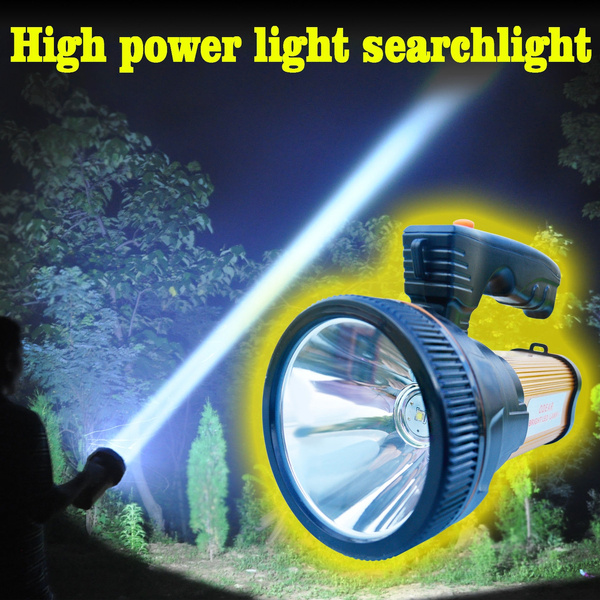 Strong Searchlight Spotlight USB Rechargeable Hand Lamp best Torch Work W9M7 