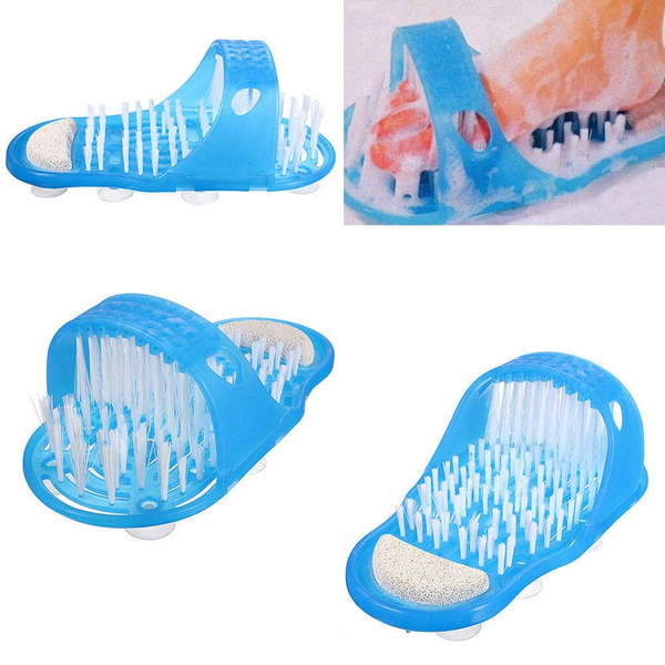 1pc Shower Foot Scrubber Massager Slipper Bath Shoe Cleaner For