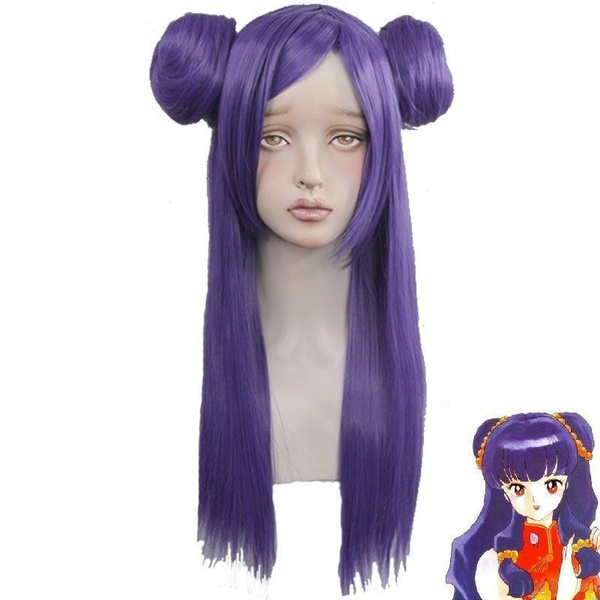 Ranma 1 2 Shampoo anime Halloween Cosplay Party Purple High Temperature SYnthetic Wig