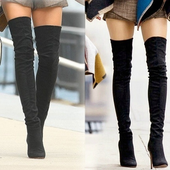 plus size suede boots