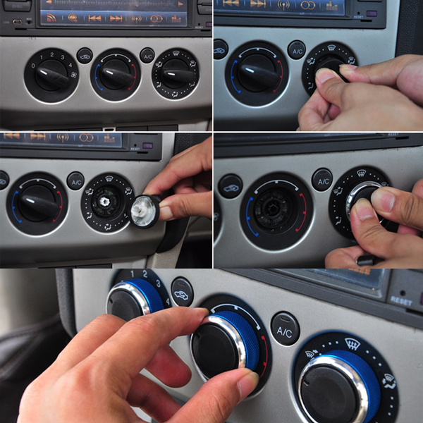 3PCS/SET 9 MOON Car Air Conditioning Heat Control Switch Ac Knob for Ford Focus MK2 MK3 Mondeo