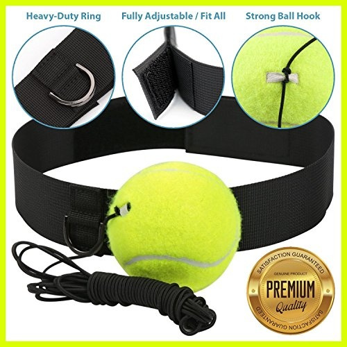Fight Ball Reflex Boxing Trainer Training Speed Punch Head Band String Ball Set