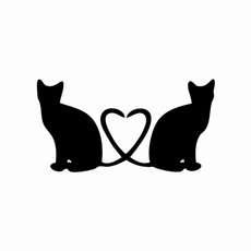 Heart, silhouette, Removable, Car Sticker