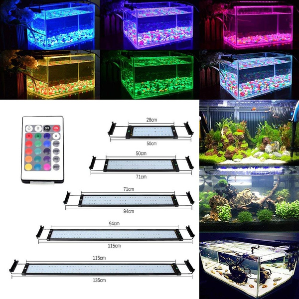 Aquarium Light 5050 SMD RGB 24K IR Remote Control Colour Changing LED ...