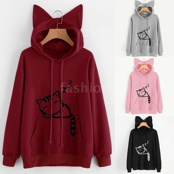 sleeping cat hoodie