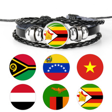 blackleather, black bracelet, flagjewelry, nationalflag