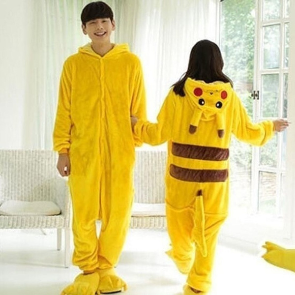 hybride R rechtbank 2018 New Pokemon Pikachu Men and Women's Animal Hoodie Sleepwear Pajamas  Onesie Costume Pikachu Pajamas | Wish
