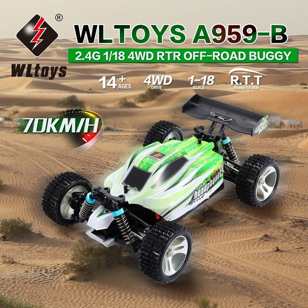WLtoys A959-B 2.4G 1/18 Scale 4WD RC Car 70KM/h Off-road Vehicle Buggy RTR Toy 