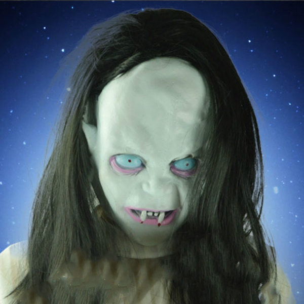 AKK Halloween horror face mask scary tricks props black hair ghost Zhen son mask scary head loss corpse ghost | Wish AKK Halloween horror face mask scary tricks props black hair ghost Zhen son mask scary head loss corpse ghost | Wish