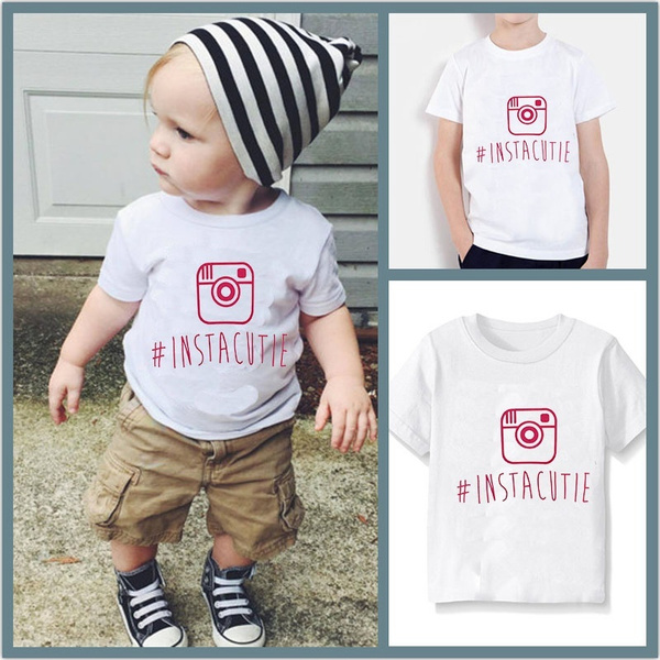 Hashtag Enfants Chemise Instagram Mignon Bebe Fille Tshirt Enfant En Bas Age Fille Enfants Enfant En Bas Age Garcon Ete Chemises Pour Filles Monogramme Chemise Pour Cadeau T Shirts Chemise Wish