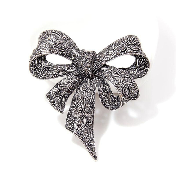 Rhinestone Accessories Pin, Rhinestone Bow Brooch