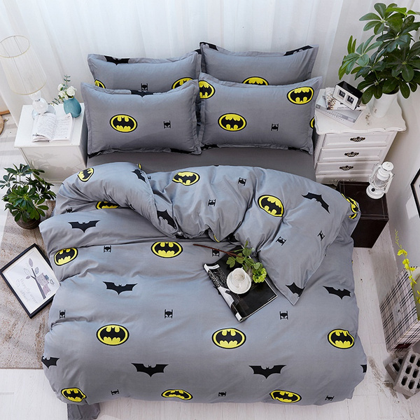 Batman Printing Cotton 2 3 Pcs Bedding, Batman Bed Sheets Queen Size