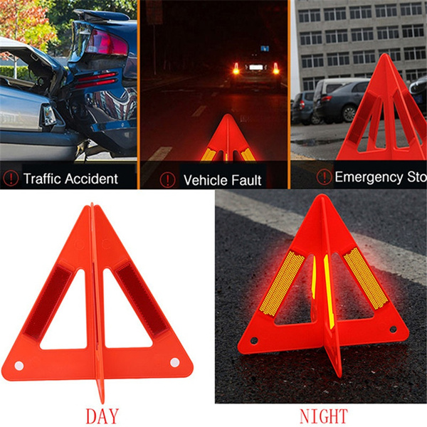 Car Safety Emergency Reflective Warning Triangle Reflective Safety ...