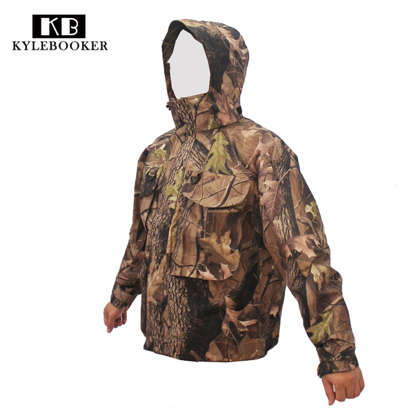 Kylebooker Outdoor Bionic Camouflage Waterproof Fly Fishing Wading Jacket  Breathable Hunting Wader Jacket Ghillie Clothes camo jacket