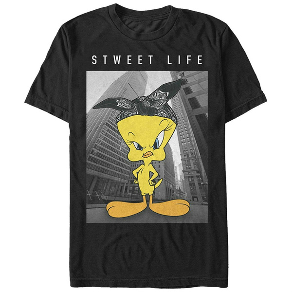 Summer Cool Funny T-shirt Looney Tunes Tweety Bird Sweet Life Mens