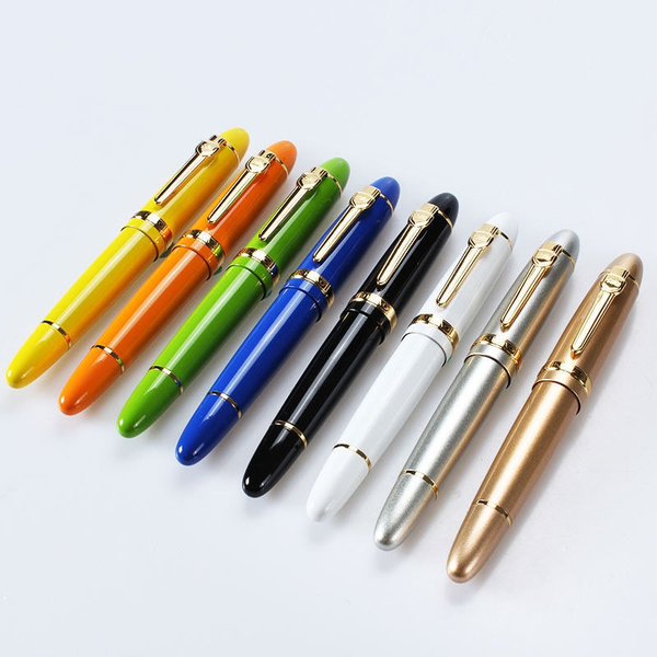 Jinhao 159 Smooth Metal Clip Fountain Pen Medium Fine Nib 0.5mm Student Writing 