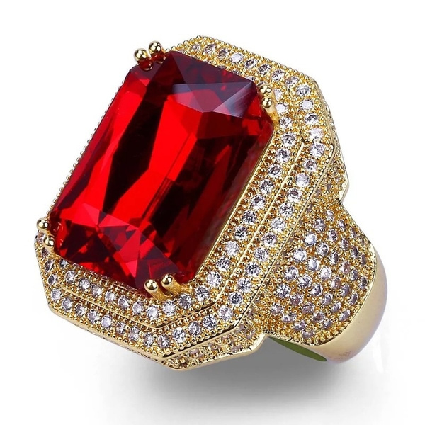 Natural Ruby Pear Shape Wedding Ring In 18K Rose Gold | Fascinating Diamonds