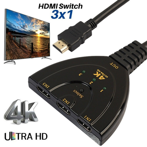 3Ports HDMI Splitter Cable 1080p Multi Switch Switcher Splitter