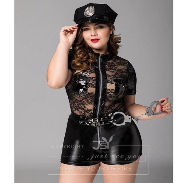 Plus Size PVC Leather Adult Women 