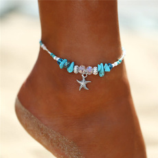 Bohemia Starfish Beads Anklet Beach Chain Bracelet Ankle Jewelry For Women