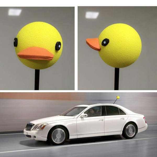 Gift Pen Decor EVA Aerial Topper Yellow Duck Antenna Toppers Car Antenna Balls Car Aerial Ball