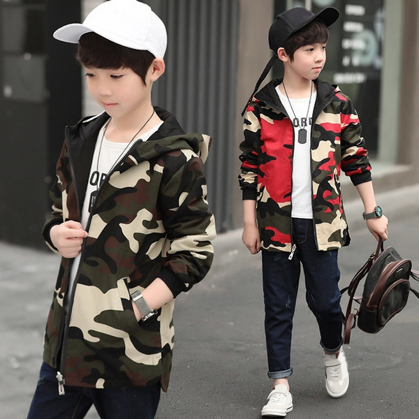 Boys on sale camoflage coat