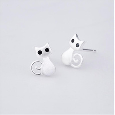 1 Pair Fashion Women Earrings Lovely Cute Cartoon Cat Ear Studs for Women