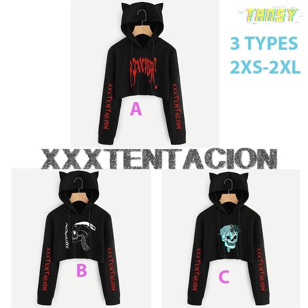 Xxxtentacion hoodie store crop top