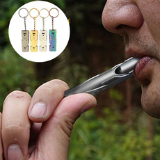 outdooraccessory, Stainless Steel, aluminiumemergencywhistle, doubletube