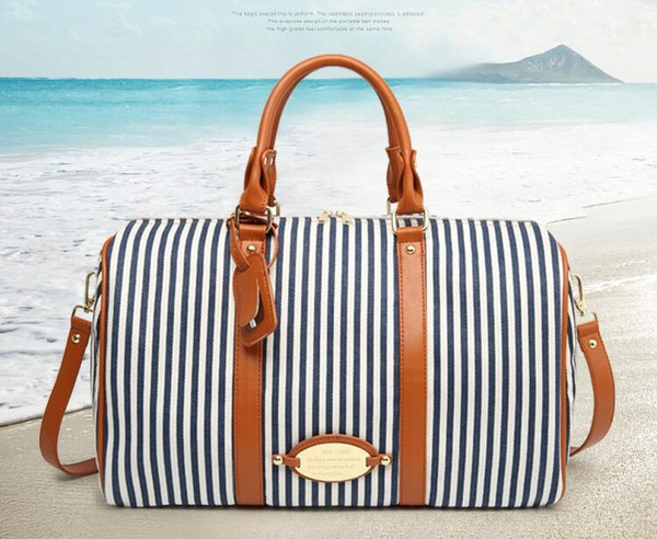 Ladies Women Canvas Overnigt Weekender Bag Travel Duffel Tote Bag ...