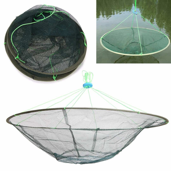 New Large 39” Drop Landing Fishing Net Pier Harbour Pond Prawn Bait Crab  Shrimp Net