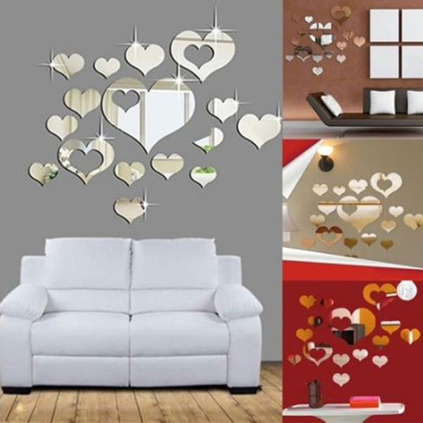 3D DIY Removable Mirror Wall Art Sticker Home Room Decal Mural Decor 