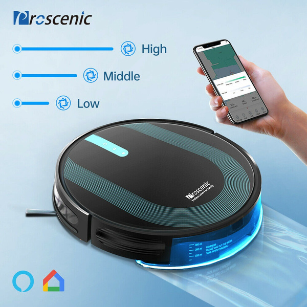 Proscenic 850P Wi-Fi Connected Robot Vacuum Cleaner, Works with Alexa \u0026  Google Home, 3-in-1 Mopping, Self-Charging with 3000Pa Strong Suction on  Carpets and Hard Floors, Boundary Strip for no-go line | Wish