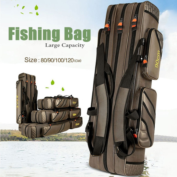 Cheap Outdoor 3 Layer Fishing Bag Backpack 80cm/100cm Fishing Rod