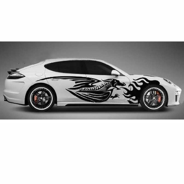 180cm 1Pair 2Pcs Cool Spitfire Dragon Modified Car Body Stickers