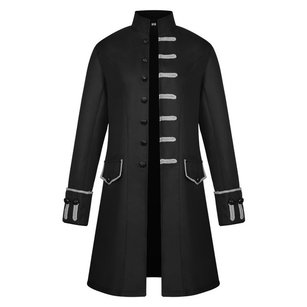 Vintage Men Coat Steampunk Tailcoat Jacket Gothic Victorian Frock Coat ...