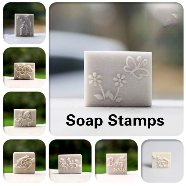 1pcs Natural Handmade Soap Chapter Pattern Mini Diy Soap Stamps