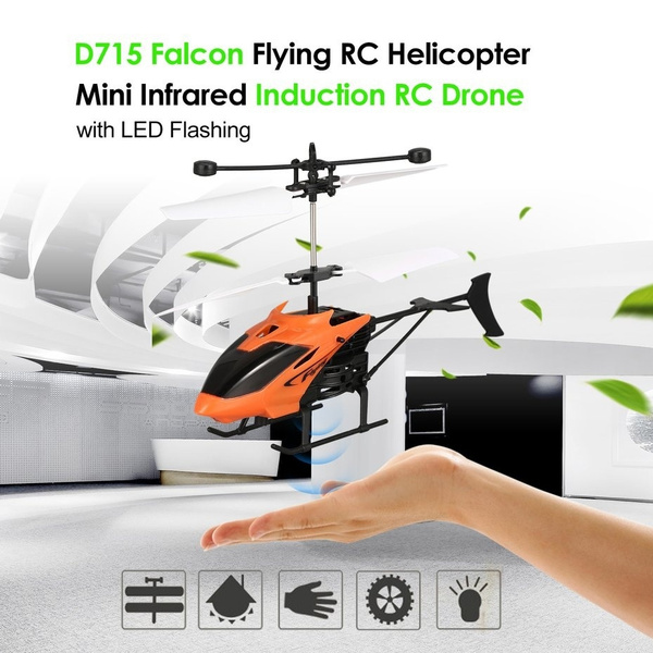 Mini Helicopter for Kids-Remote Control Infrared Induction-Drone Radio Controll 