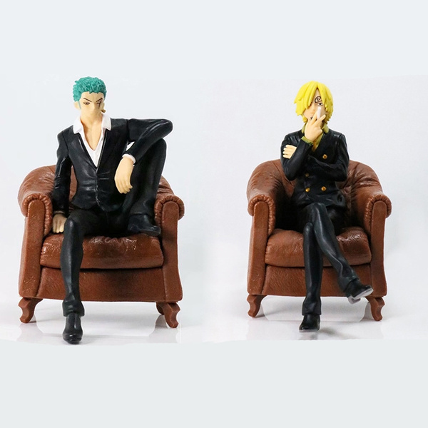 One Piece Sitting Zoro Sanji Action Figure Sofa Sanji Zoro Pvc Figure Toys Wish