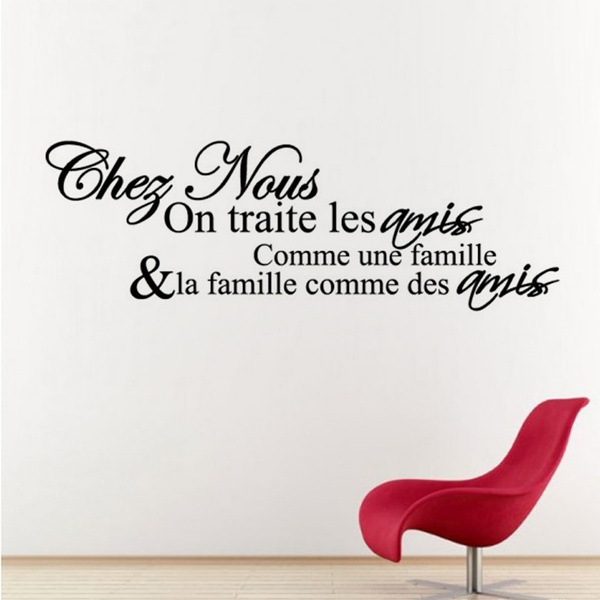 Sticker Citation Amis Et Famille Vinyl Wall Decals Wish