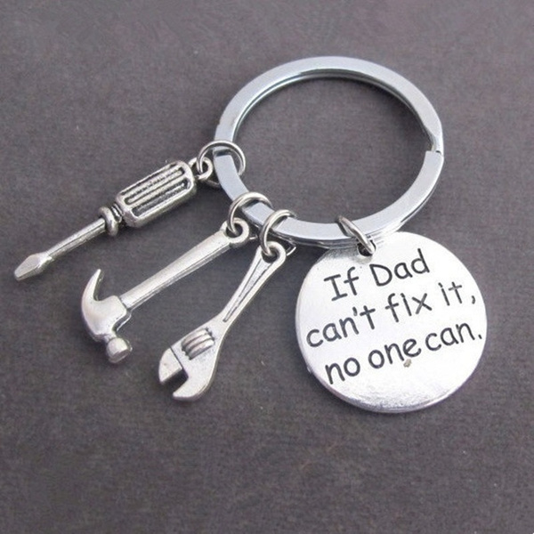 Novelty Keyring GIFT Idea Keyring If Dad Can't Fix It No One Can 