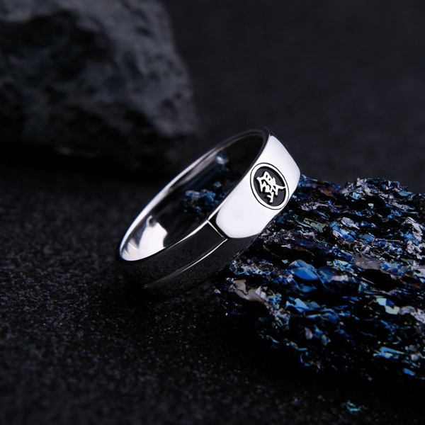 Anime GINTAMA Sakata Gintoki Anime 925 Sterling Silver Adjustable Ring Gift  New COS New