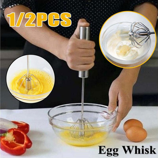 Semi-automatic Mixer Egg Beater Stainless Steel Whisk Manual Mixer