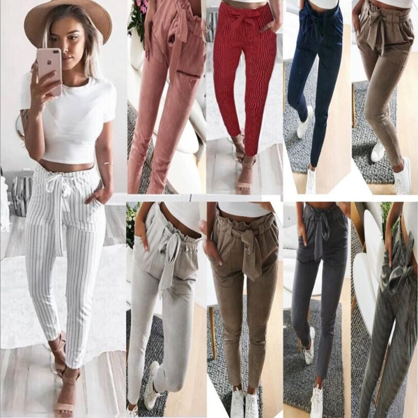Plus Size Stiped Women pantalones de mujer Sexy Pants Leggings pantaloni  donna Trousers For Women | Wish